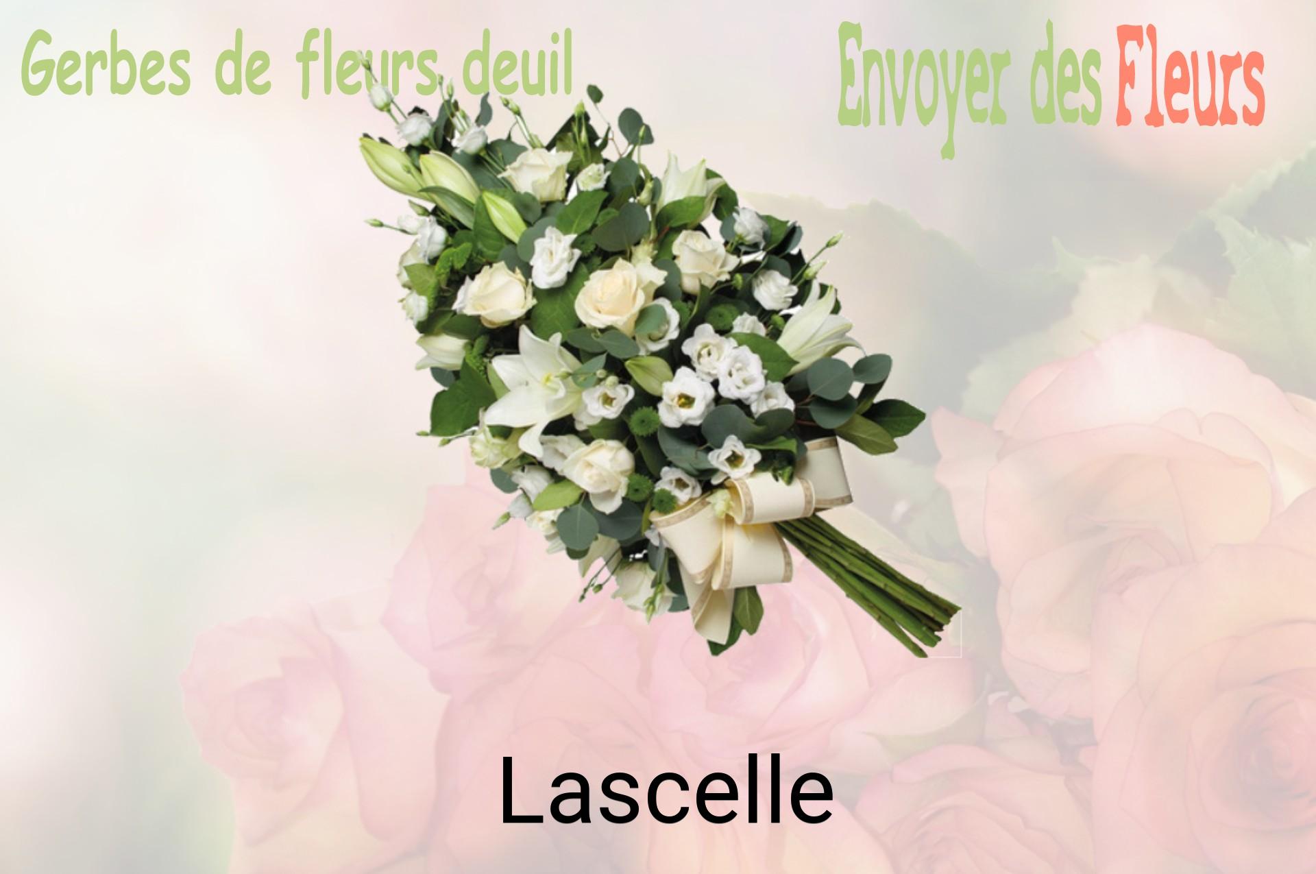 Gerbe de fleurs de deuil livrée à Lascelle